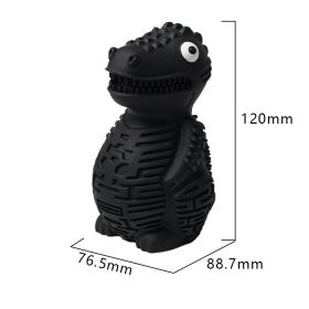 Pet Dog Food Leakage Molar Long Lasting Bite Toy (Color: black)