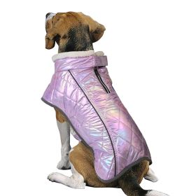 Pet Clothes Waterproof Velvet Warm (Option: Colorful Purple-XXL)